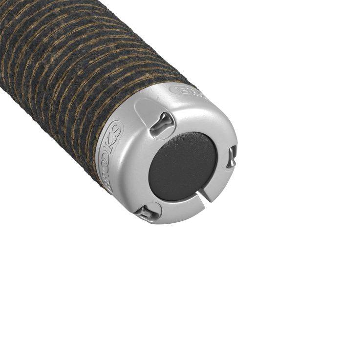 Load image into Gallery viewer, Brooks plump leather grips (130+130mm) - black
