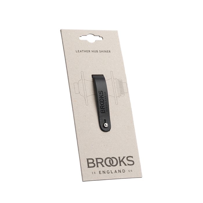 Load image into Gallery viewer, Brooks leather hub shiner - black
