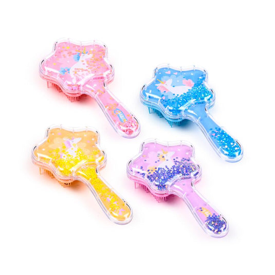 Unicorn magic ster glitter haarborstel