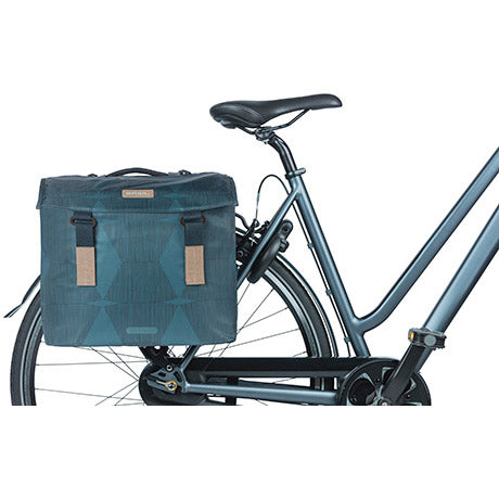 Load image into Gallery viewer, Basil dubbele fietstas elegance mik 40-49 liter - estate blauw
