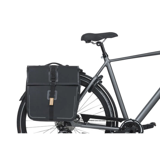 Basil tas urban dry mik 2.0 dubbel matzwart | 50l