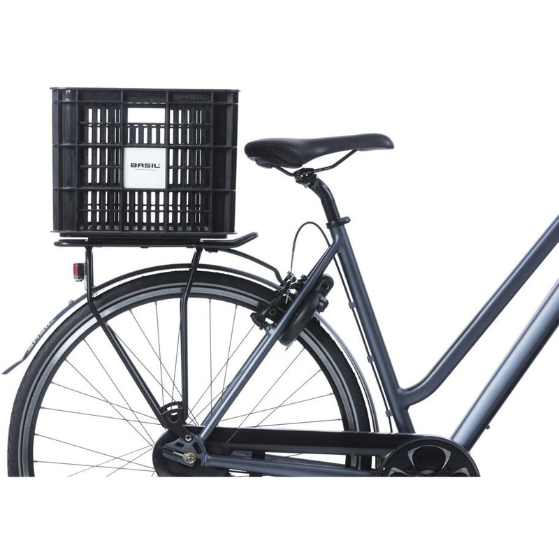 Load image into Gallery viewer, Basil fietskrat l gerecycled kuntstof mik 40 liter - zwart
