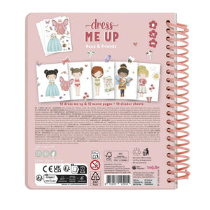 Little dutch sticker- en aankleedboek dress me up rosa friends - bambolino toys cadeau tip