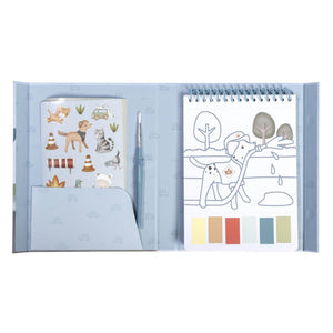 Little dutch waterverfset jim voetuigen - incl. kwast en stickers
