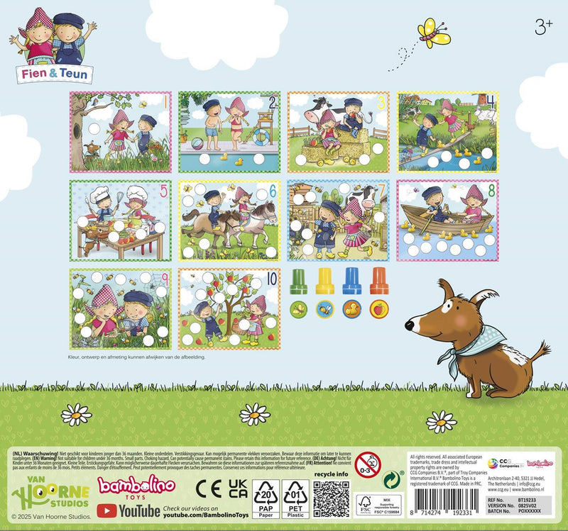 Load image into Gallery viewer, Fien teun creatieve stempelset, stempels en gekleurde kaarten - creatief, educatief speelgoed - boerderij speelgoed - vanaf 3 jaar - bambolino toys
