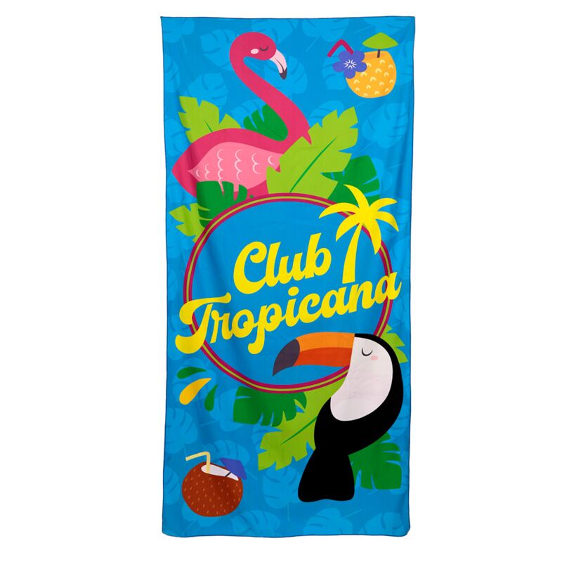 Load image into Gallery viewer, Pic flamingo club troana microvezel strandhanddoek
