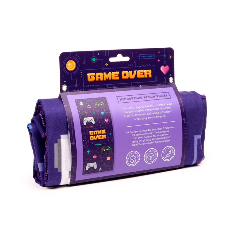 Load image into Gallery viewer, Game over microvezel strandhanddoek
