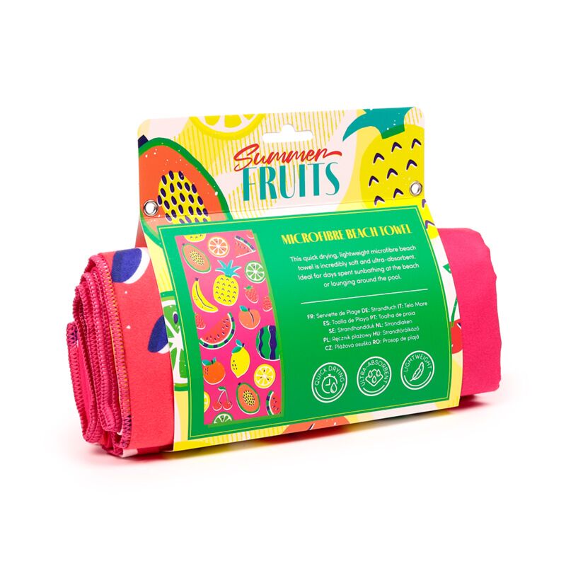Load image into Gallery viewer, Zomerfruit microvezel strandhanddoek
