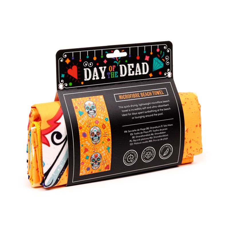 Load image into Gallery viewer, Dia de los muertos microvezel strandhanddoek
