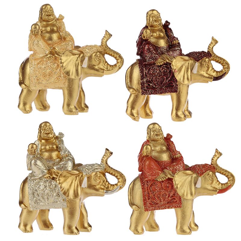 Load image into Gallery viewer, Zittend glitter olifant chinese lachende boeddha
