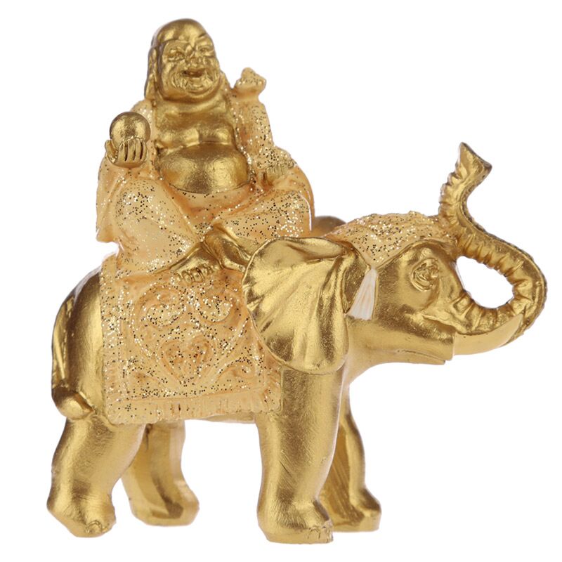 Load image into Gallery viewer, Zittend glitter olifant chinese lachende boeddha
