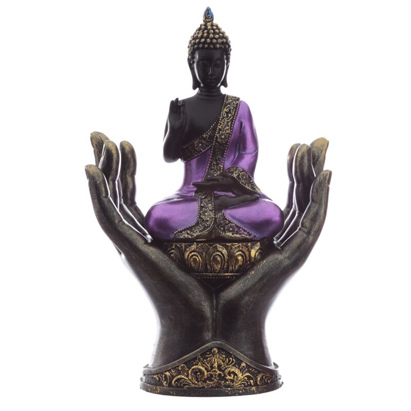 Load image into Gallery viewer, In handen - paars zwart thaise boeddha
