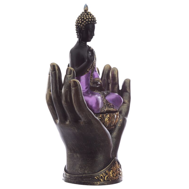 Load image into Gallery viewer, In handen - paars zwart thaise boeddha
