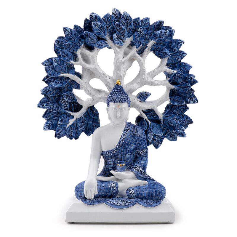 Load image into Gallery viewer, Wit blauw thaise boeddha tree of life
