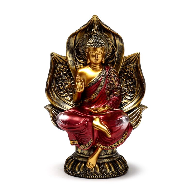 Load image into Gallery viewer, Rood goud thaise boeddha zittende lotus
