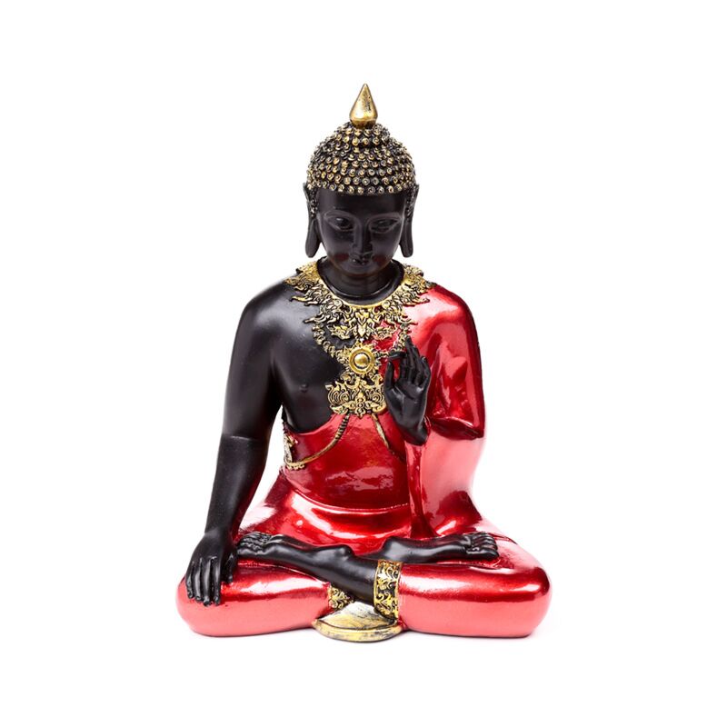 Load image into Gallery viewer, Rood, zwart goud thaise boeddha meditatie
