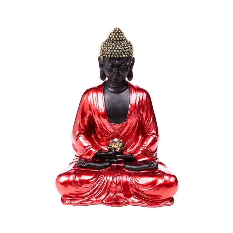 Load image into Gallery viewer, Rood, zwart goud thaise boeddha contemplatie

