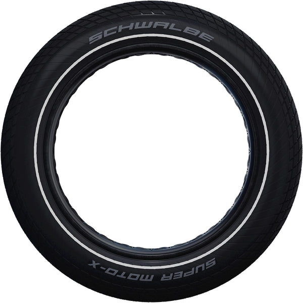 Schwalbe Super Moto (Anti-lek raceguard) Fatbike, Zwart met reflectie, 20x4.00, ETRTO 100-406