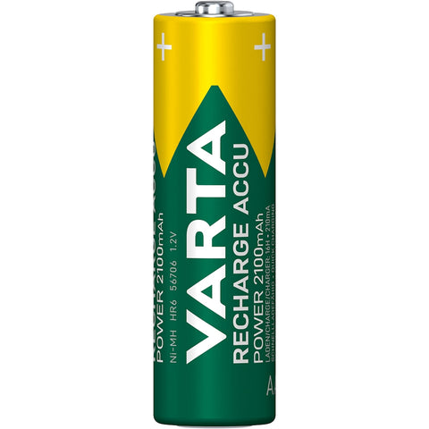 Varta rechargeable penlite battery aa 2100mah nimh 1.2v per 2 on card