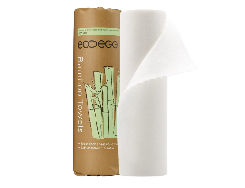 Ecoegg bamboe - schoonmaakdoekjes - op rol - 20 stuks