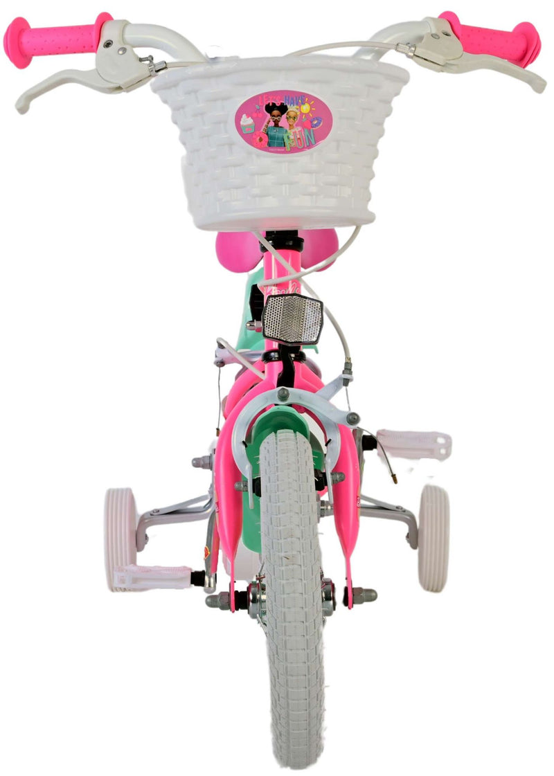 Load image into Gallery viewer, Barbie kinderfiets - meisjes - 12 inch - roze - twee handremmen
