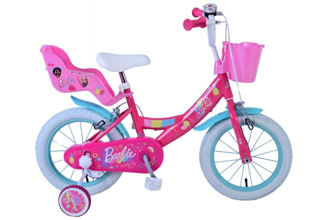 Load image into Gallery viewer, Barbie Kinderfiets Meisjes 14 inch Roze Twee handremmen
