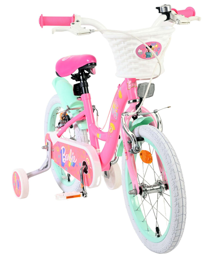Afbeelding laden in galerijviewer, Volare barbie kinderfiets - meisjes - 16 inch - roze - twee handremmen
