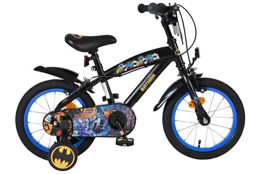 Batman kinderfiets - jongens - 14 inch - zwart - twee handremmen