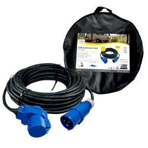 Ngk verleabel 40 meter neopreen 3x 1.5mm² - cee stekker en haakse koppeling - in tas