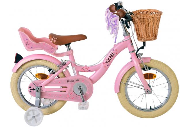 Load image into Gallery viewer, Volare Blossom Kinderfiets Meisjes 14 inch Roze Twee Handremmen

