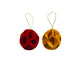 Blue kerstornament vilt - rood en geel