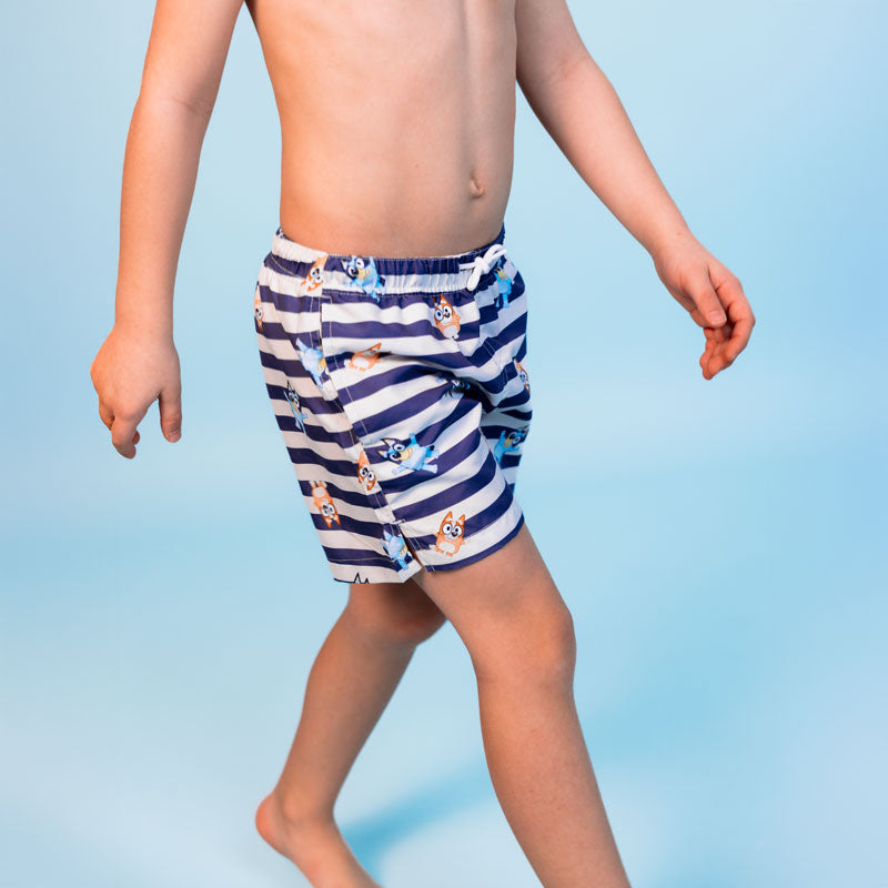 Load image into Gallery viewer, Bluey | blauw witte uv zwembroek jongens
