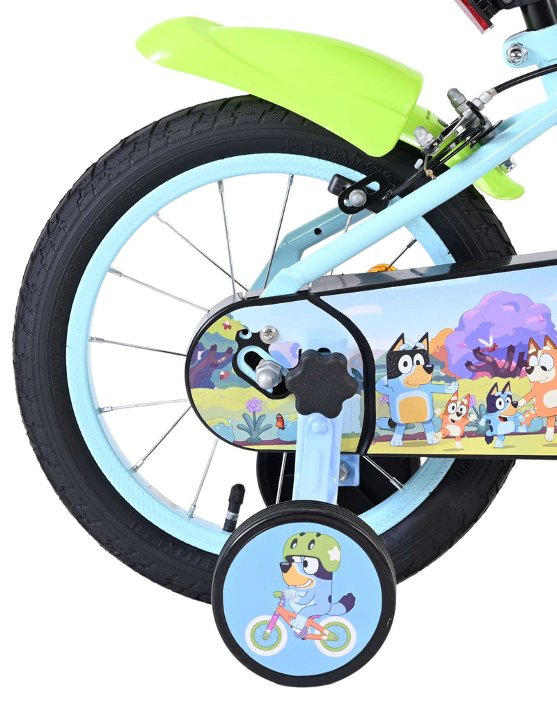 Load image into Gallery viewer, Bluey kinderfiets - 14 inch - lichtblauw - twee handremmen
