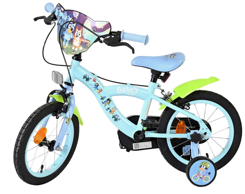 Load image into Gallery viewer, Bluey kinderfiets - 14 inch - lichtblauw - twee handremmen

