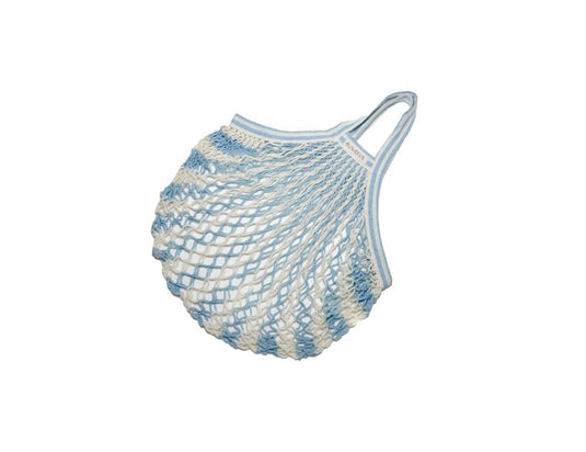 Bo weevil nettas - korte hengsels - biologisch katoen - blauw wit