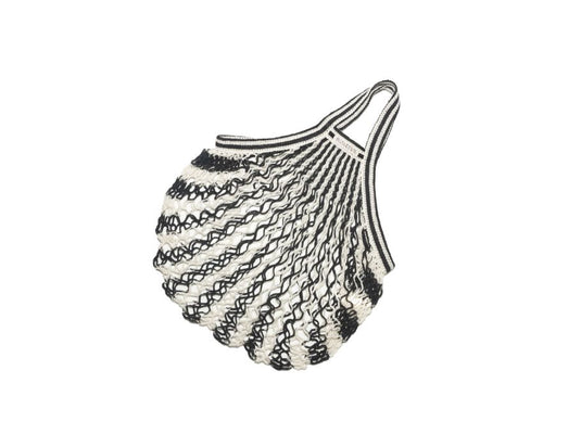 Bo weevil nettas - korte hengsels - biologisch katoen - zwart wit