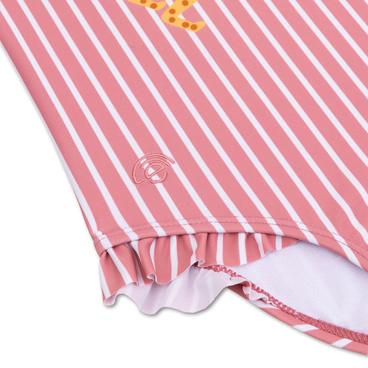 Boldlines | rood wit gestreept meisjes uv badpak