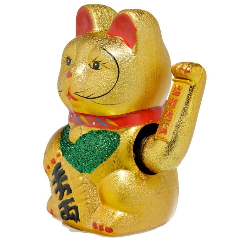 Load image into Gallery viewer, Ogen open 21cm maneki neko gelukskat
