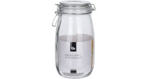 Excellent houseware voorraadpot met deksel 1500ml met klem