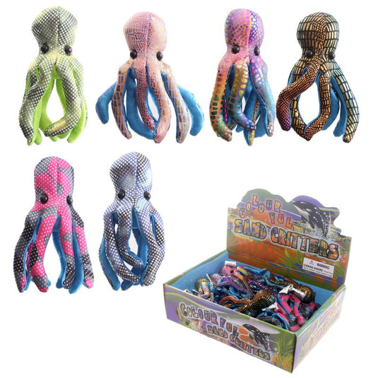 Octopus dierenknuffels zanddieren 13cm