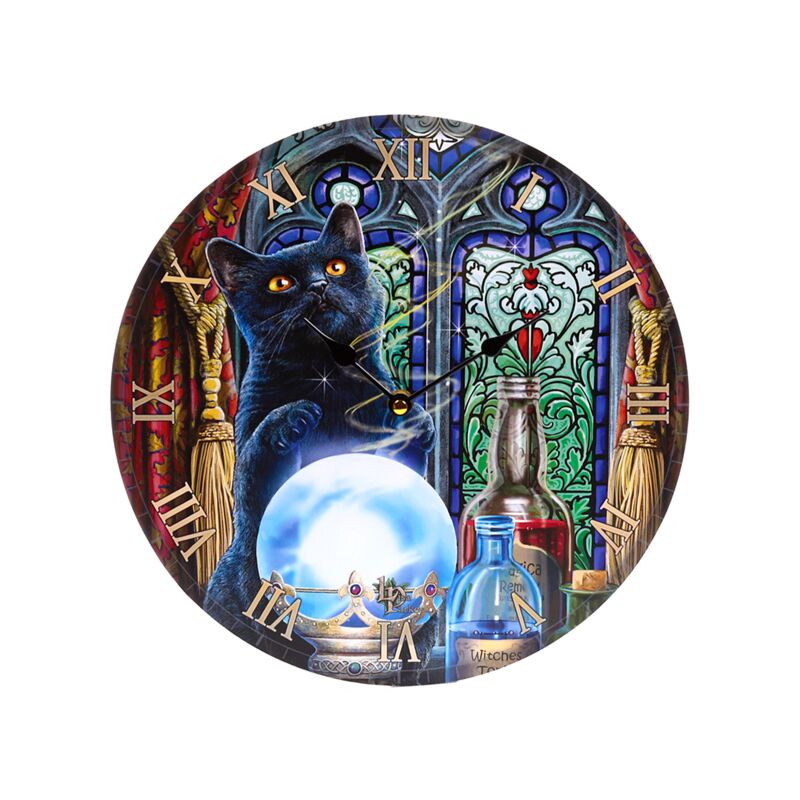 Load image into Gallery viewer, Lisa parker witches apprentice katten bedrukte klok
