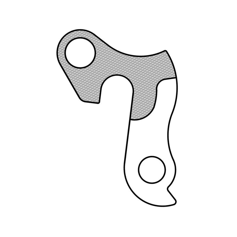 Load image into Gallery viewer, derailleurhanger GH-255 Bulls 60 mm zilver
