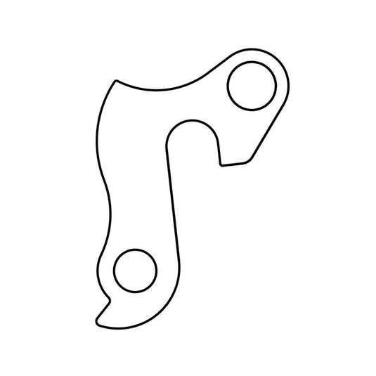 derailleurhanger GH-255 Bulls 60 mm zilver