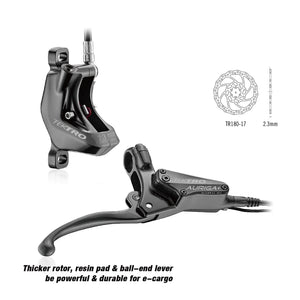 Tektro e-cargo hd-e740 auriga hydraulische schijfremset links 1800mm