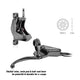 Tektro e-cargo hd-e740 auriga hydraulische schijfremset links 1800mm