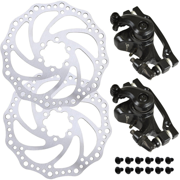 mechanical disc brake set DM33 160 mm front + rear