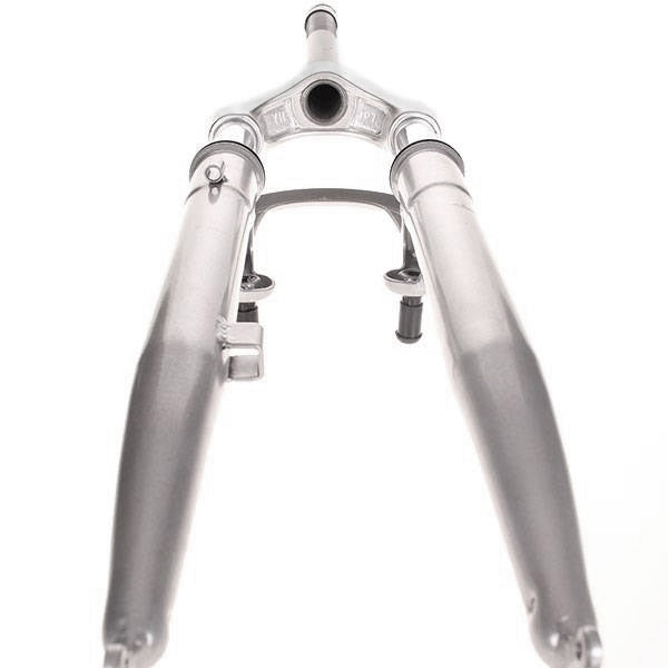 Load image into Gallery viewer, voorvork verend 28 inch hybride 1 inch zilver
