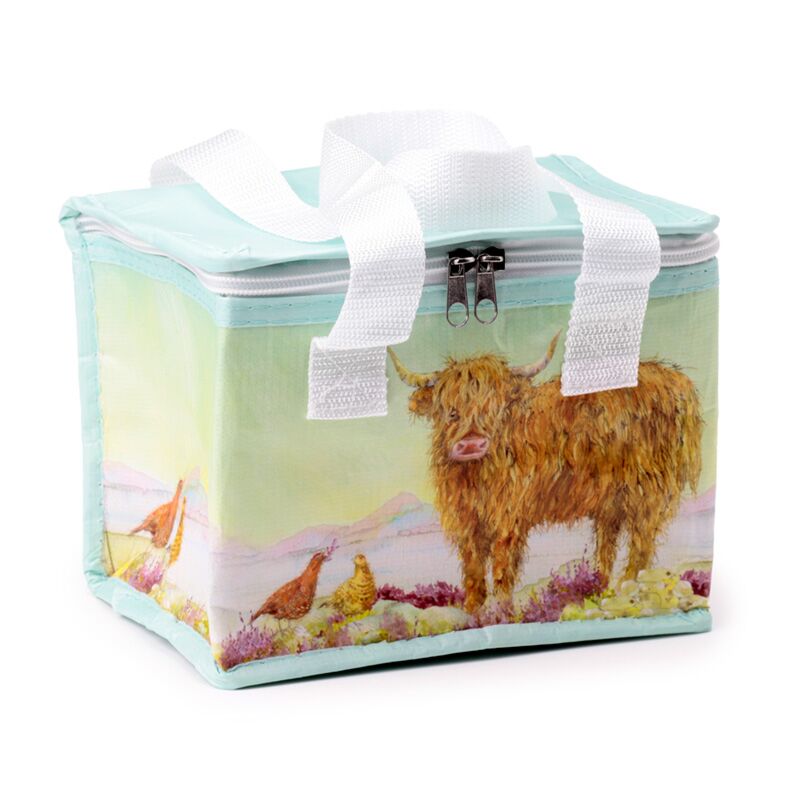 Load image into Gallery viewer, Jan pashley highland koe rpet duurzame koeltas lunchtas
