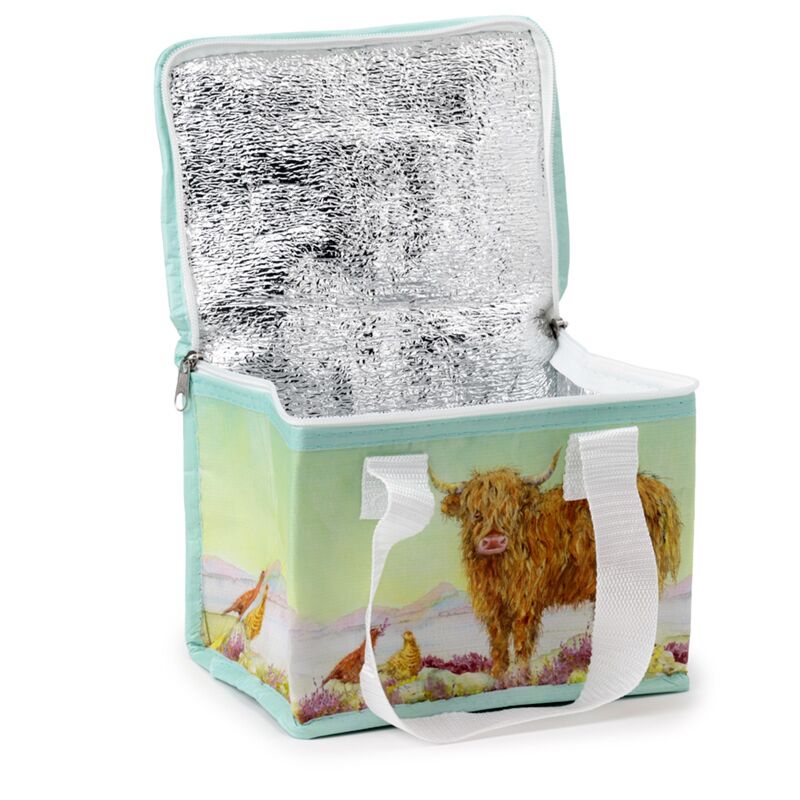 Load image into Gallery viewer, Jan pashley highland koe rpet duurzame koeltas lunchtas
