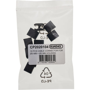 Elvedes kabelclips duo 5,0+5,0mm zwart (10st)